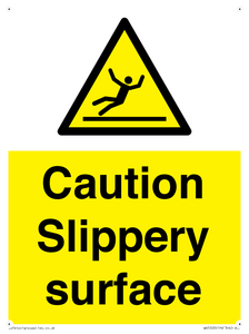 Caution Slippery surface